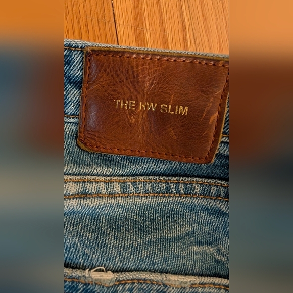 Zara Blue Straight Jeans with Worn-In Look - Picture 5 of 7